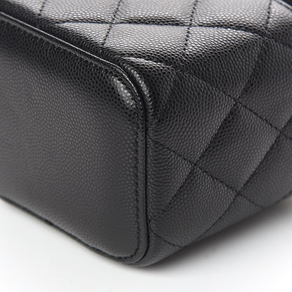 Chanel Caviar Quilted Mini Vanity Case With Chain Black 8 of 9