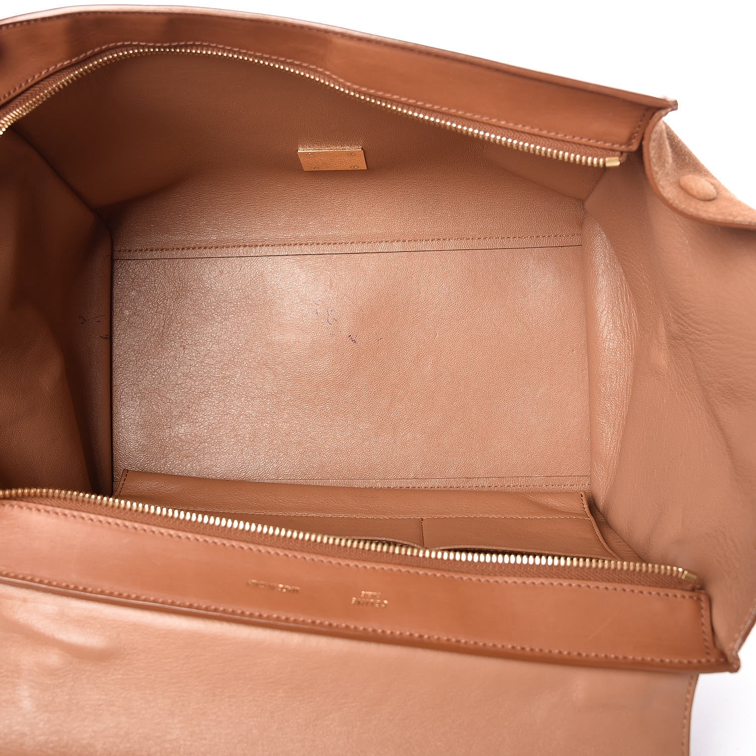 Celine Natural Calfskin Suede Medium Trapeze Tan 5 of 22