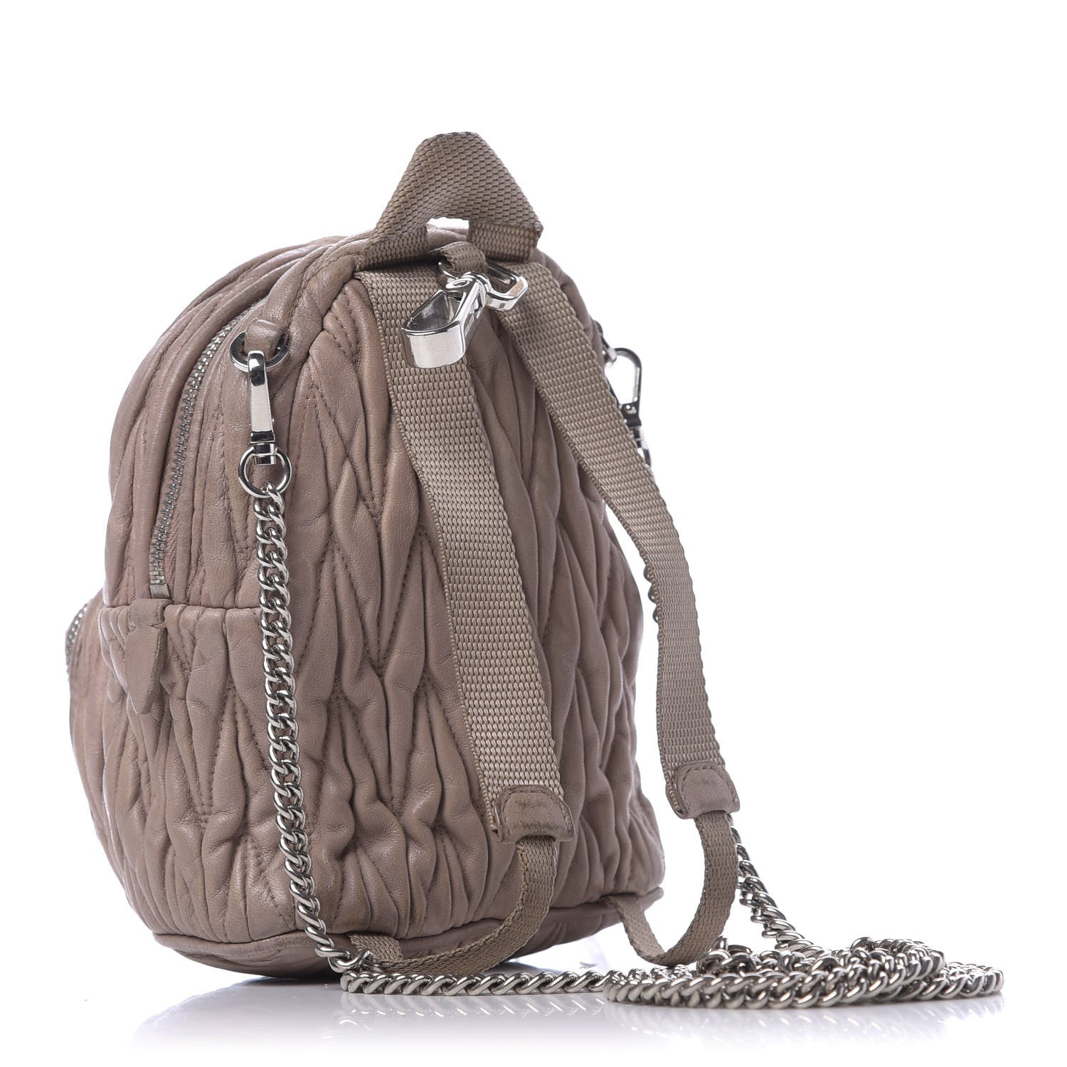 Miu Miu Nappa Matelasse Mini Backpack Cipria 2 of 15