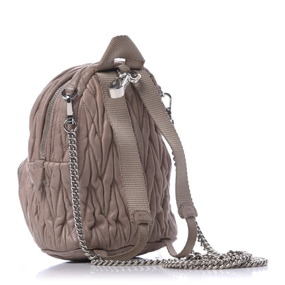 Miu Miu Nappa Matelasse Mini Backpack Cipria 2 of 15