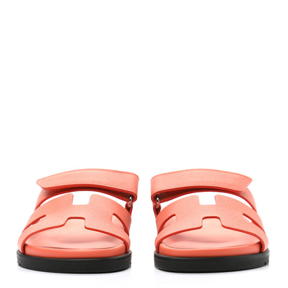 Hermes Epsom Womens Chypre Sandals 36.5 Rose Sorbet 2 of 9