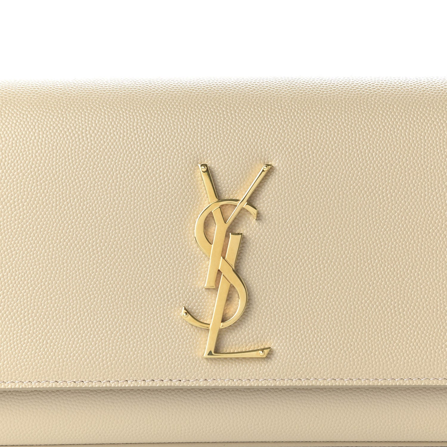 Saint Laurent Grain De Poudre Classic Monogram Cassandre Clutch Nude 9 of 9