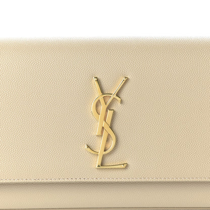 Saint Laurent Grain De Poudre Classic Monogram Cassandre Clutch Nude 9 of 9