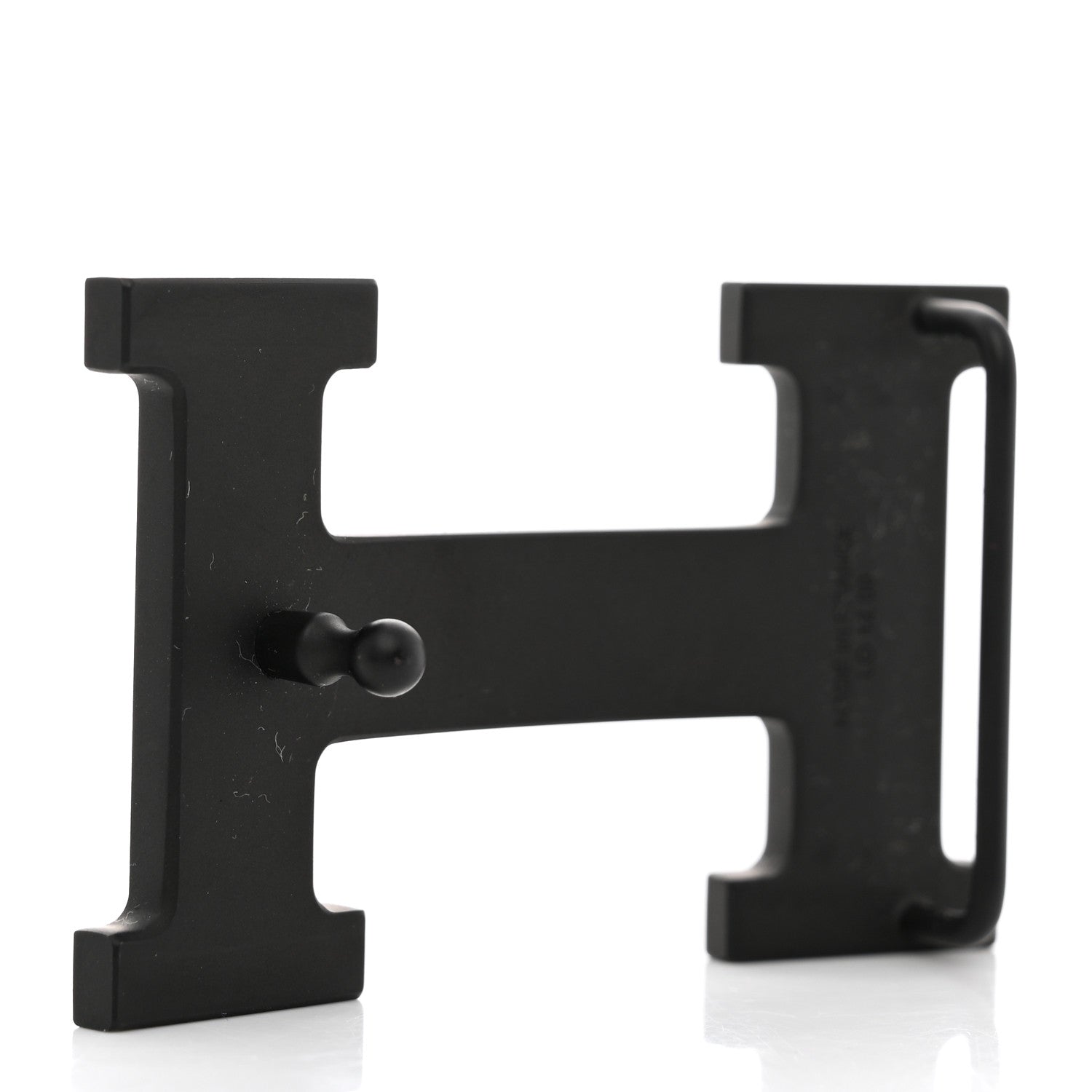 Hermes PVD Plated 32mm H Belt Buckle Black 2 of 3
