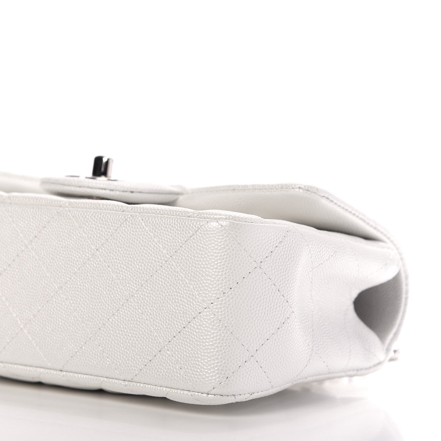 Chanel Iridescent Caviar Quilted Mini Top Handle Rectangular Flap White 7 of 9