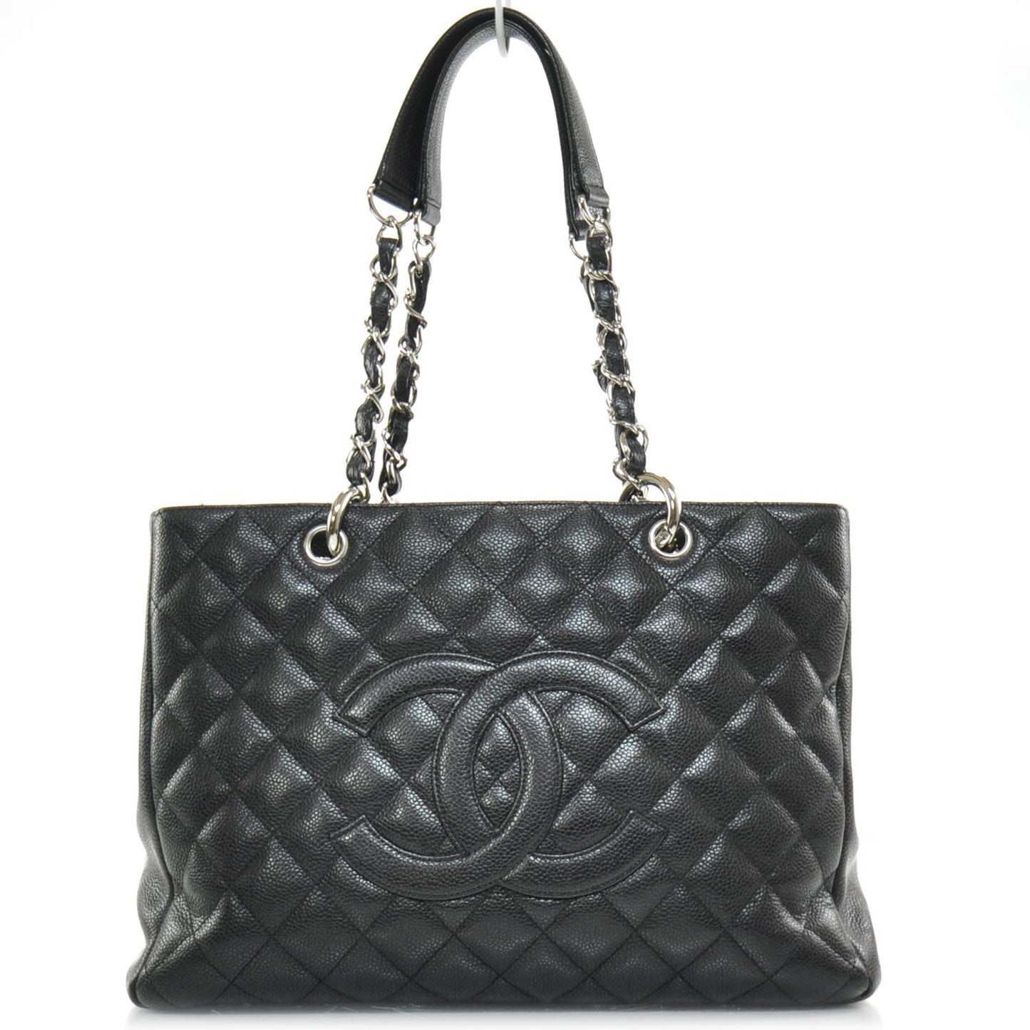 Caviar Quilted Grand Shopping Tote GST Black