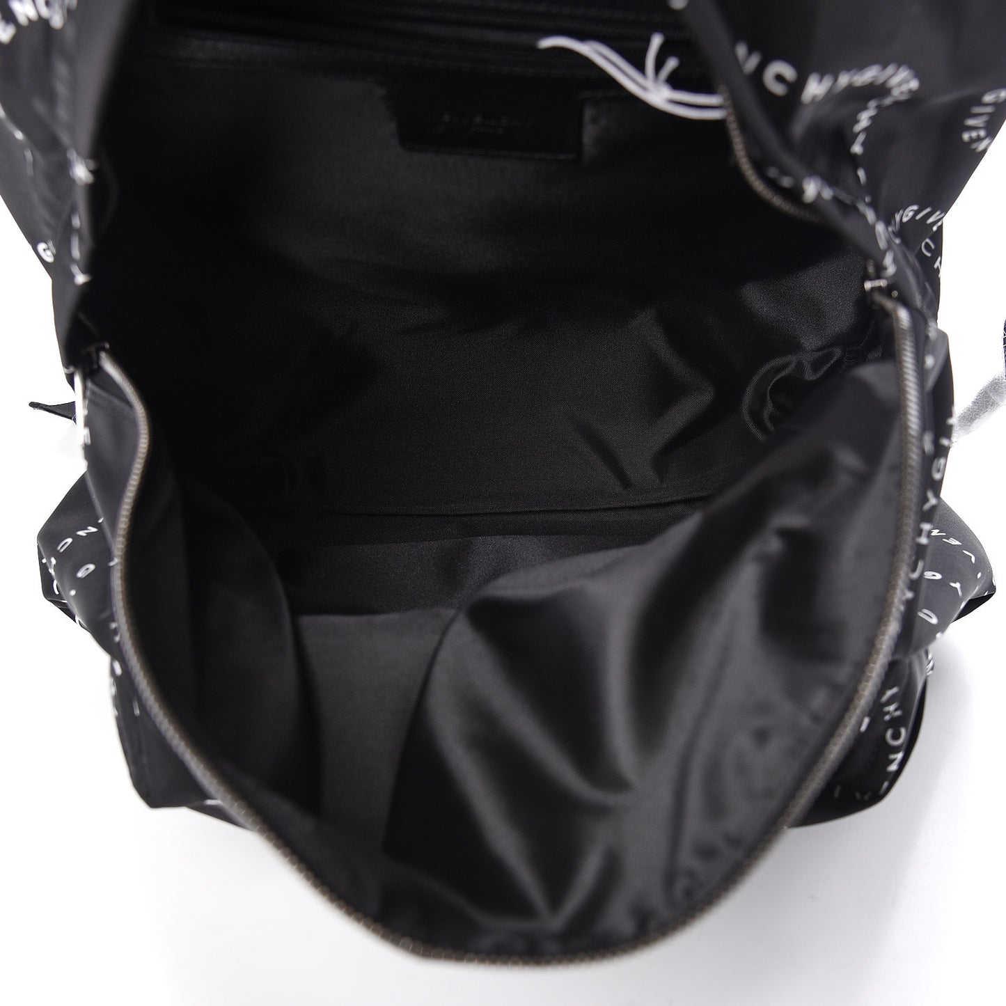 Nylon Waves Print Urban Backpack Black White