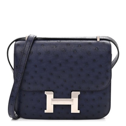 Hermes Ostrich Constance 18 Bleu Iris 1 of 11