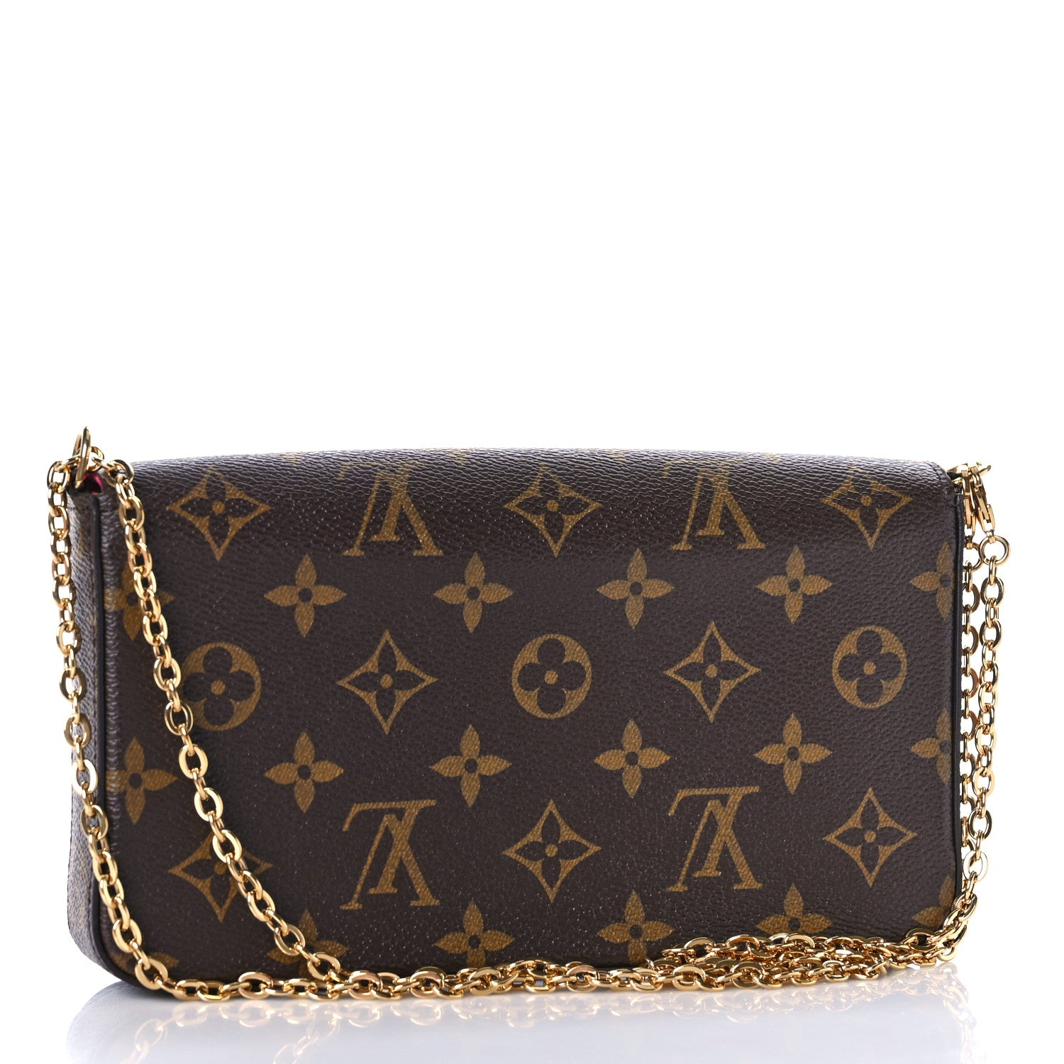 Louis Vuitton Monogram 2021 Christmas Animation Hollywood Pochette Felicie Chain Wallet Fuchsia 4 of 10