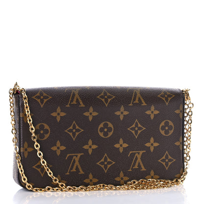 Louis Vuitton Monogram 2021 Christmas Animation Hollywood Pochette Felicie Chain Wallet Fuchsia 4 of 10