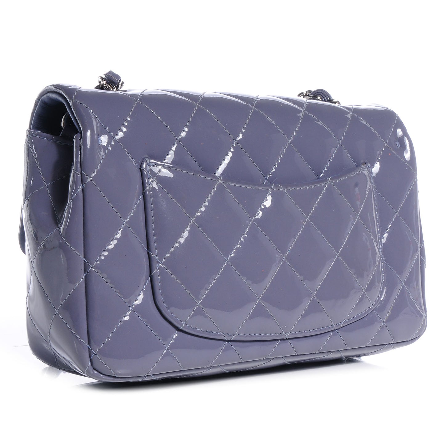 Patent Quilted Mini Flap Lavender