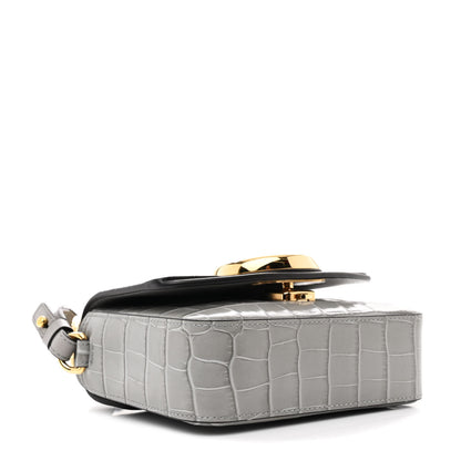 Chloe Calfskin Crocodile Embossed Mini C Bag Stormy Grey 4 of 11