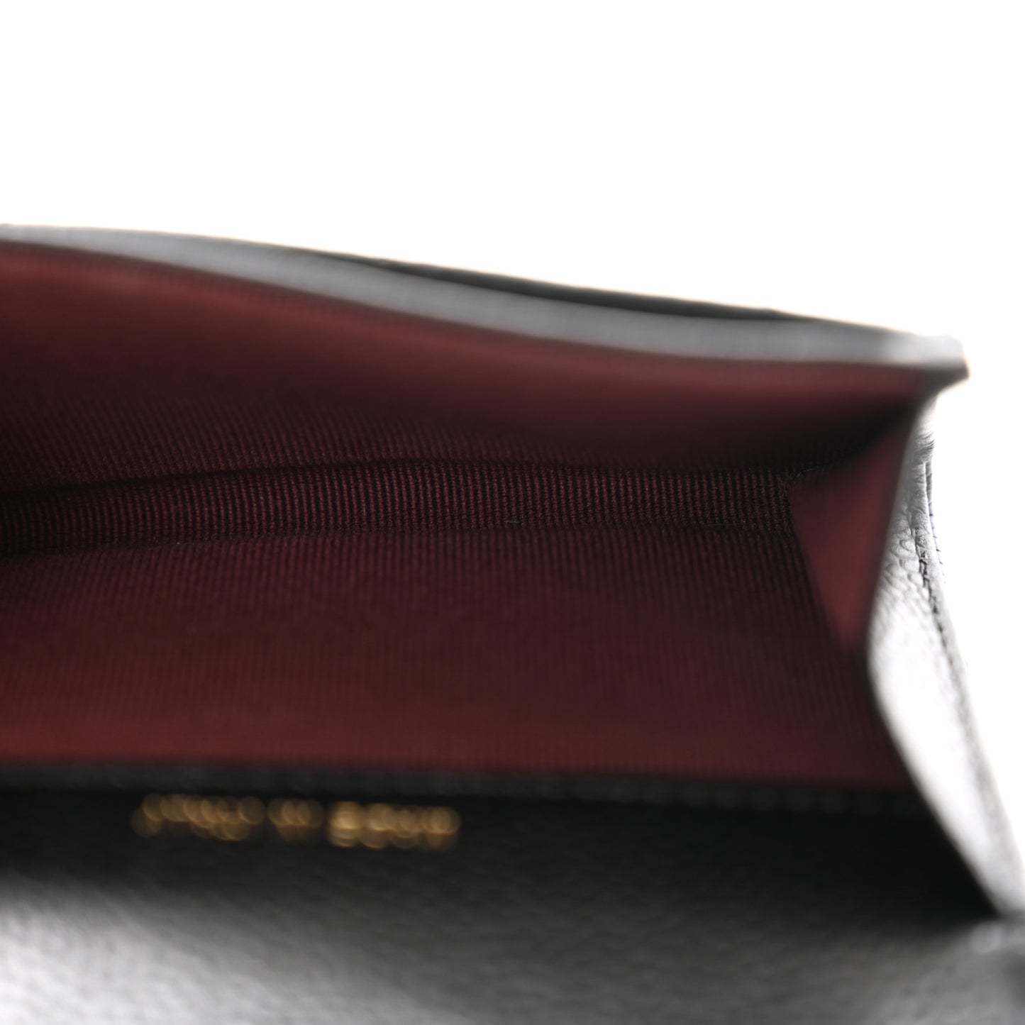 Caviar Quilted Flap Card Holder Wallet Black