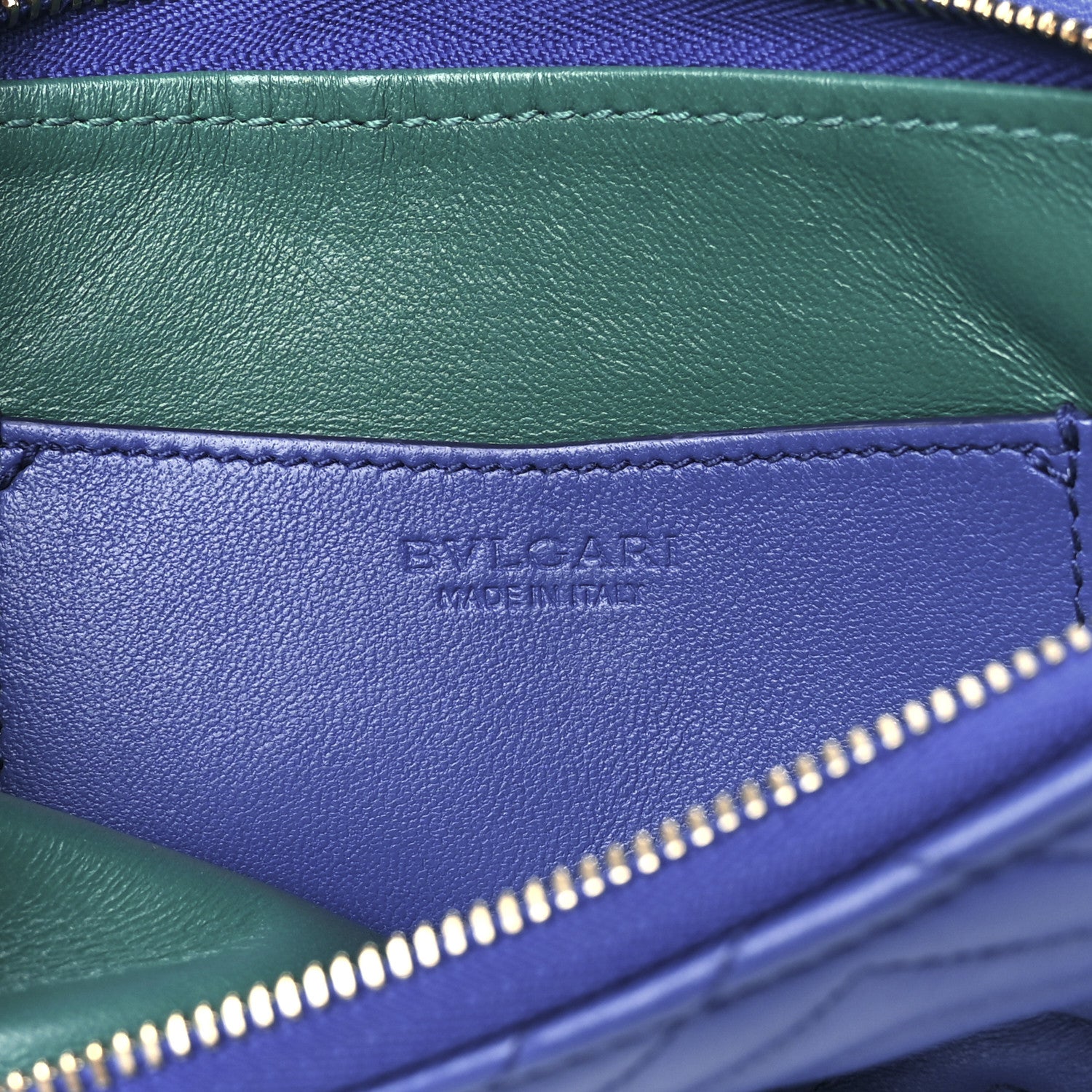Bulgari Calfskin Quilted Serpenti Forever Belt Bag Blue 6 of 15
