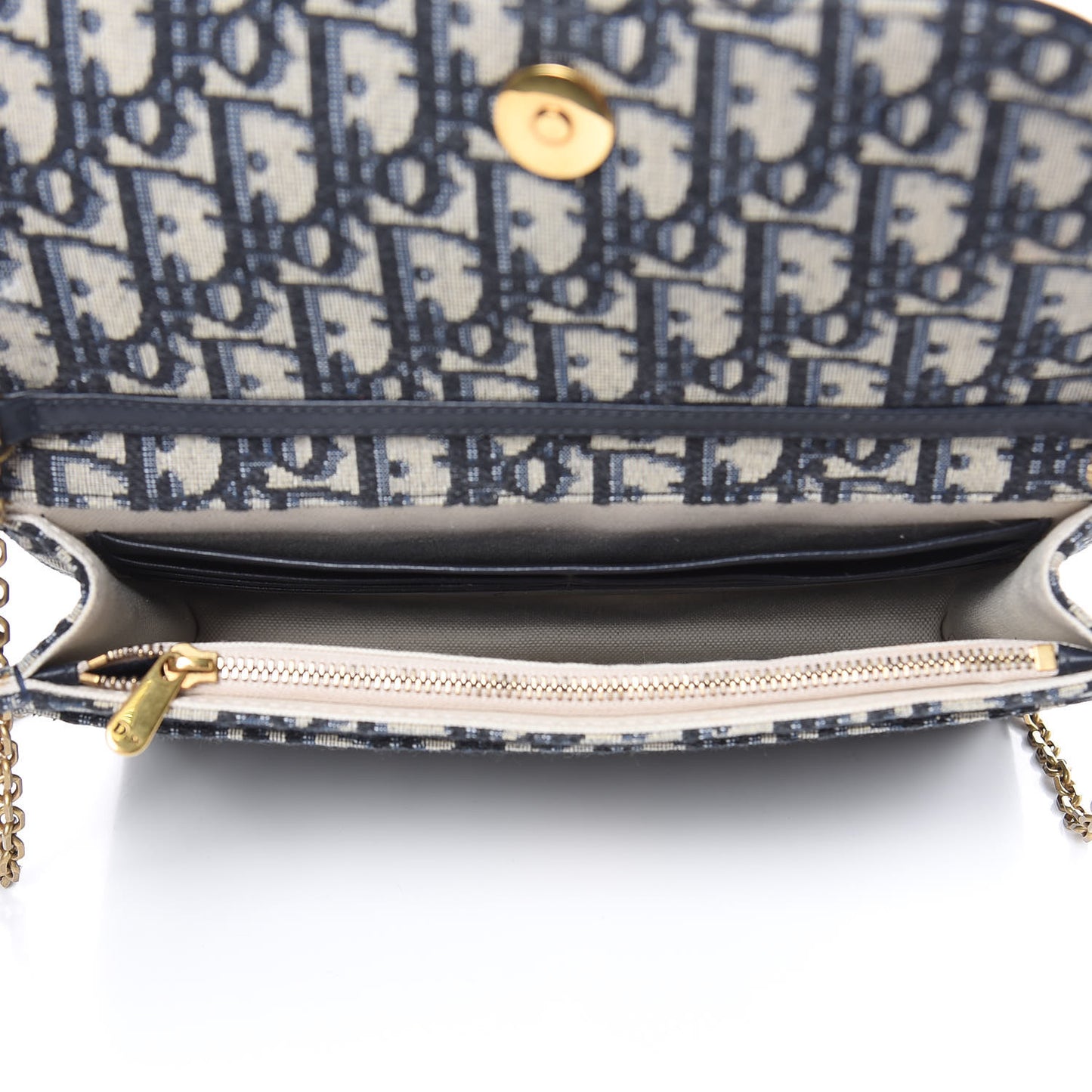 Oblique Saddle Chain Pouch Blue