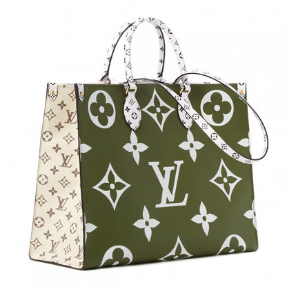 Louis Vuitton Monogram Giant Onthego GM Kaki Beige 3 of 8