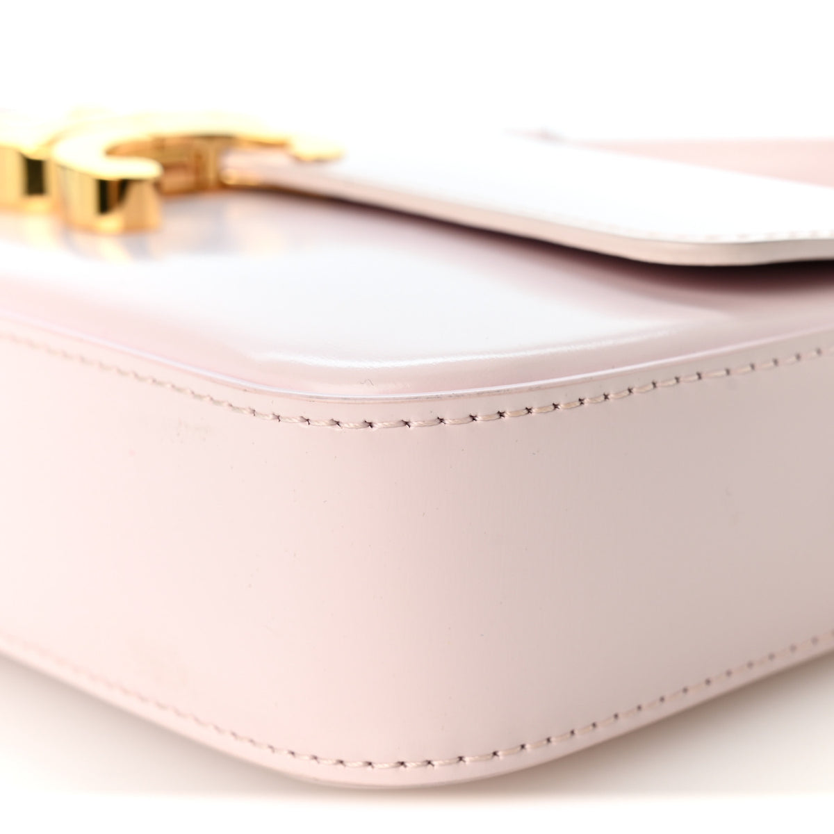 Shiny Calfskin Triomphe Shoulder Bag Peony