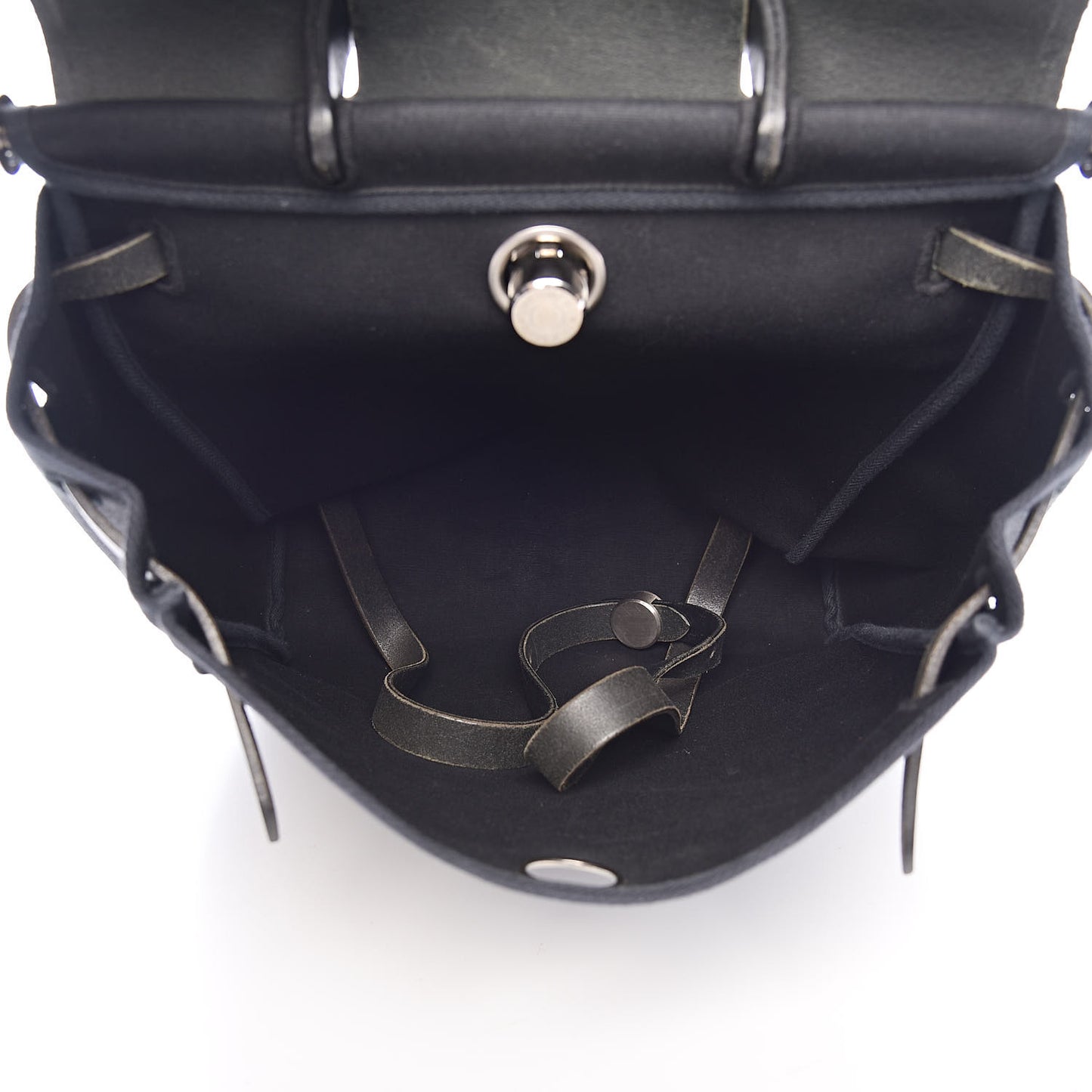 Toile Vache Calfskin Herbag 30 PM Backpack Black