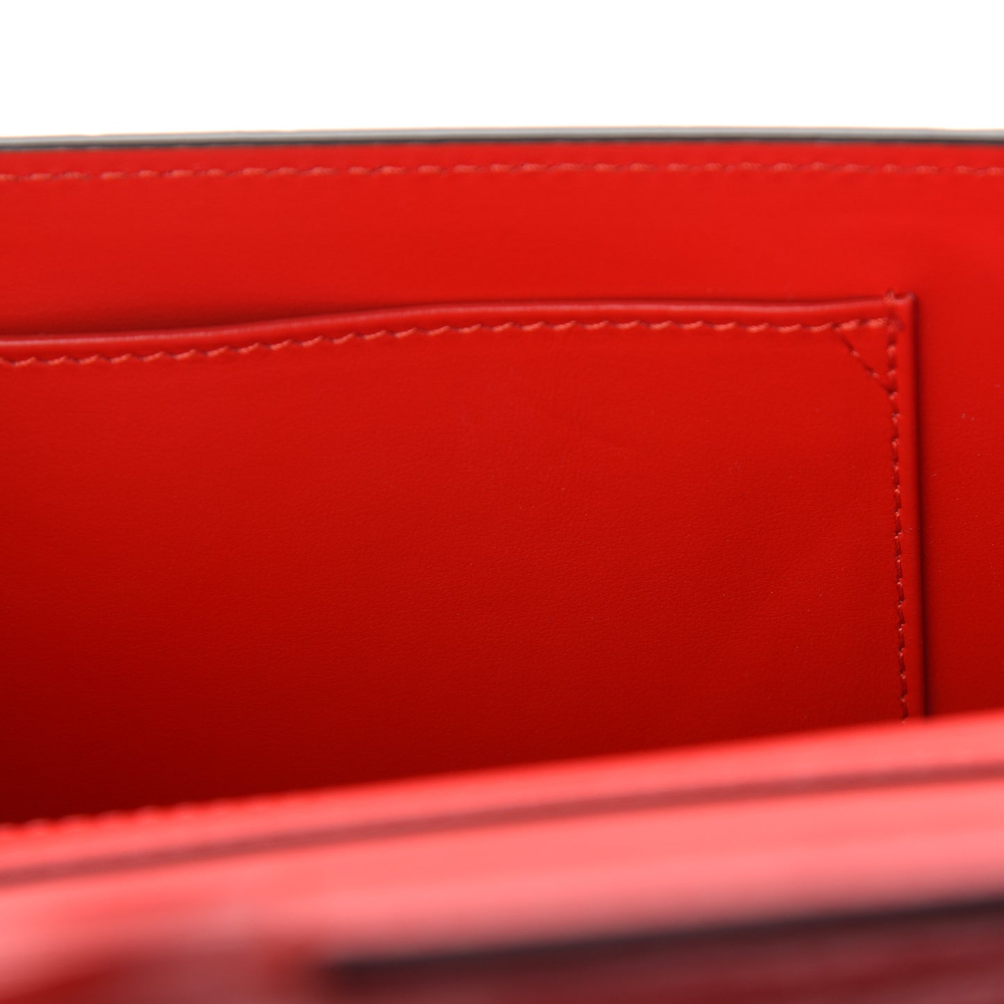 Calfskin Alligator Embossed Elisa Baguette Red