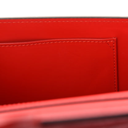 Christian Louboutin Calfskin Alligator Embossed Elisa Baguette Red 9 of 9
