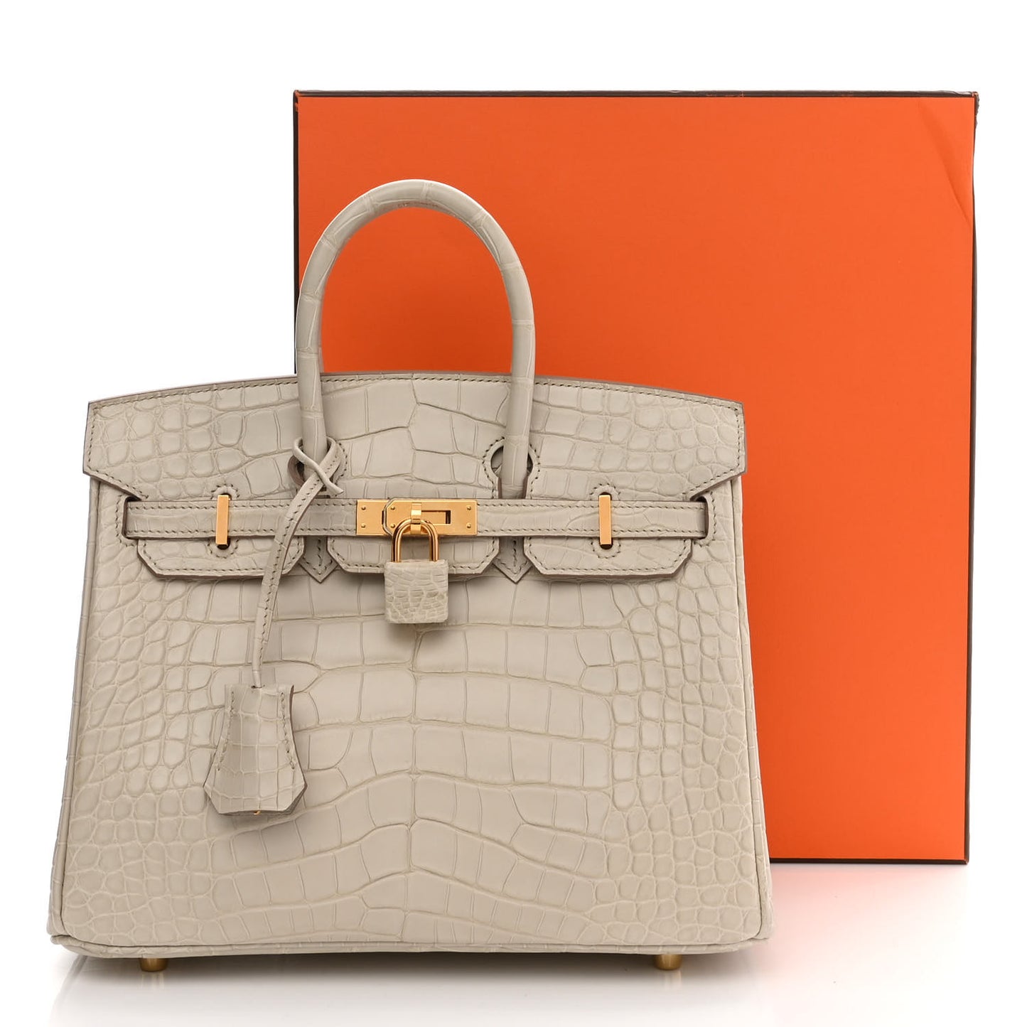 Matte Alligator Birkin 25 Beton