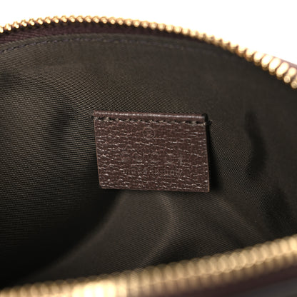 Gucci GG Supreme Monogram Textured Calfskin Web Medium Ophidia Cosmetic Case Beige Ebony New Acero 6 of 8