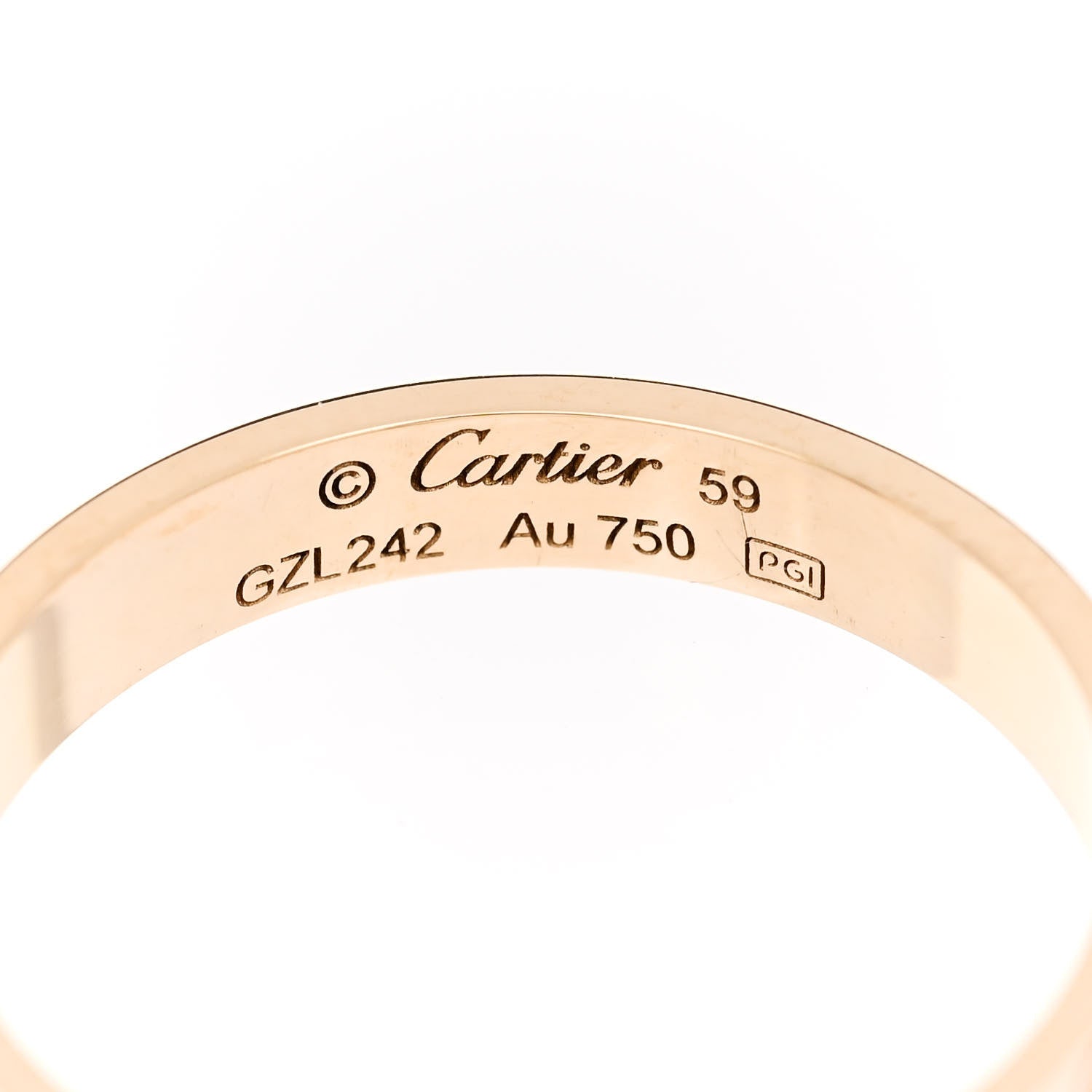 Cartier 18K Yellow Gold 3.5mm LOVE Wedding Band Ring 59 8.75 4 of 4