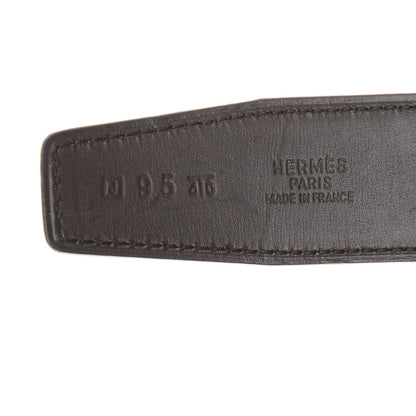 Hermes Box Swift 32mm H Belt 95 Black Chocolate 4 of 7