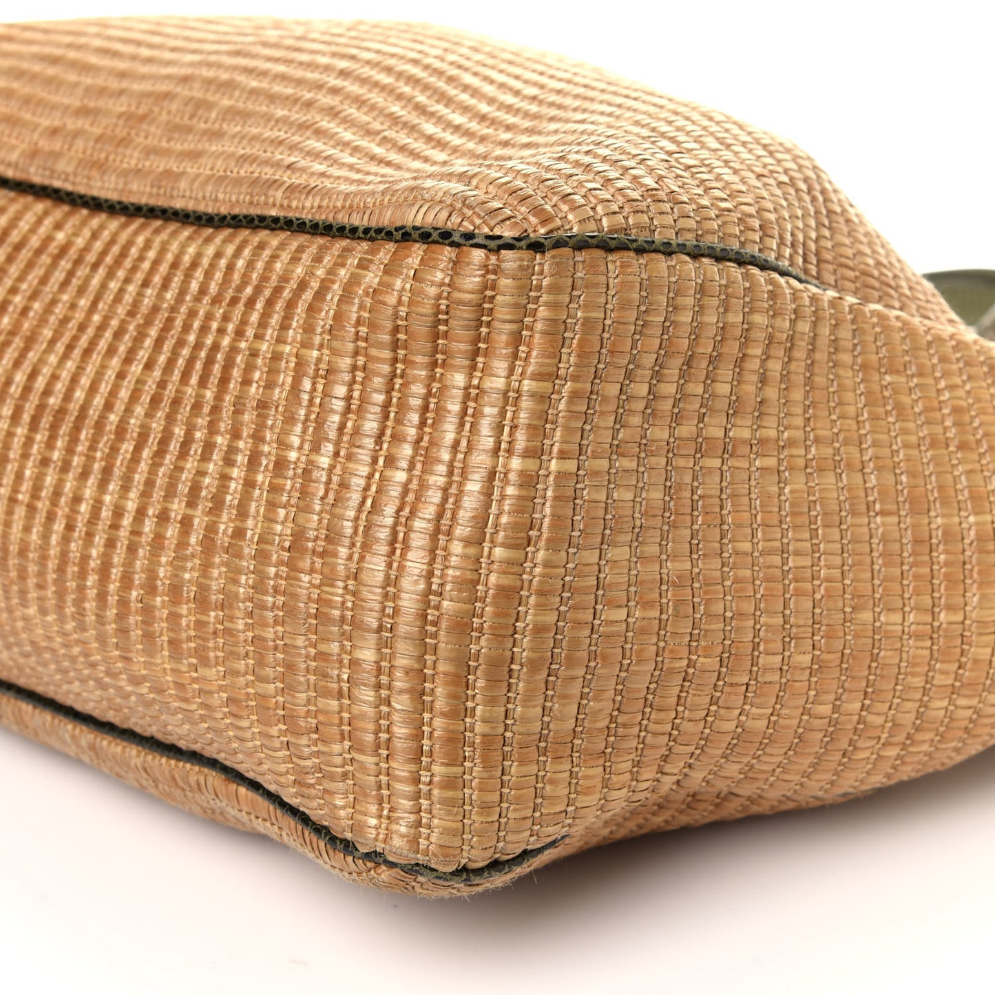 Natural Straw Leather Positano Tote