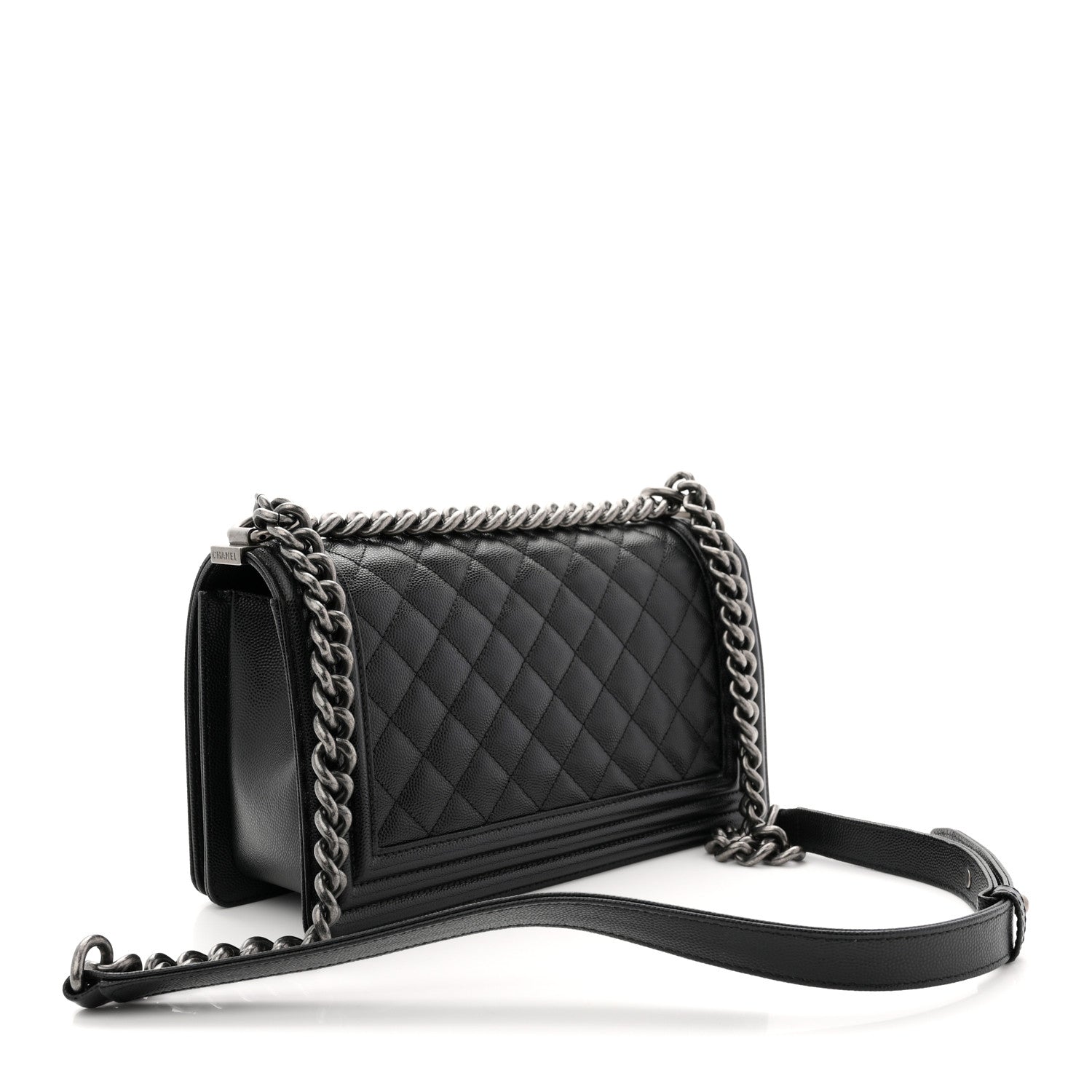 Chanel Caviar Quilted Medium Boy Flap Black 3 of 10