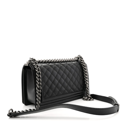 Chanel Caviar Quilted Medium Boy Flap Black 3 of 10