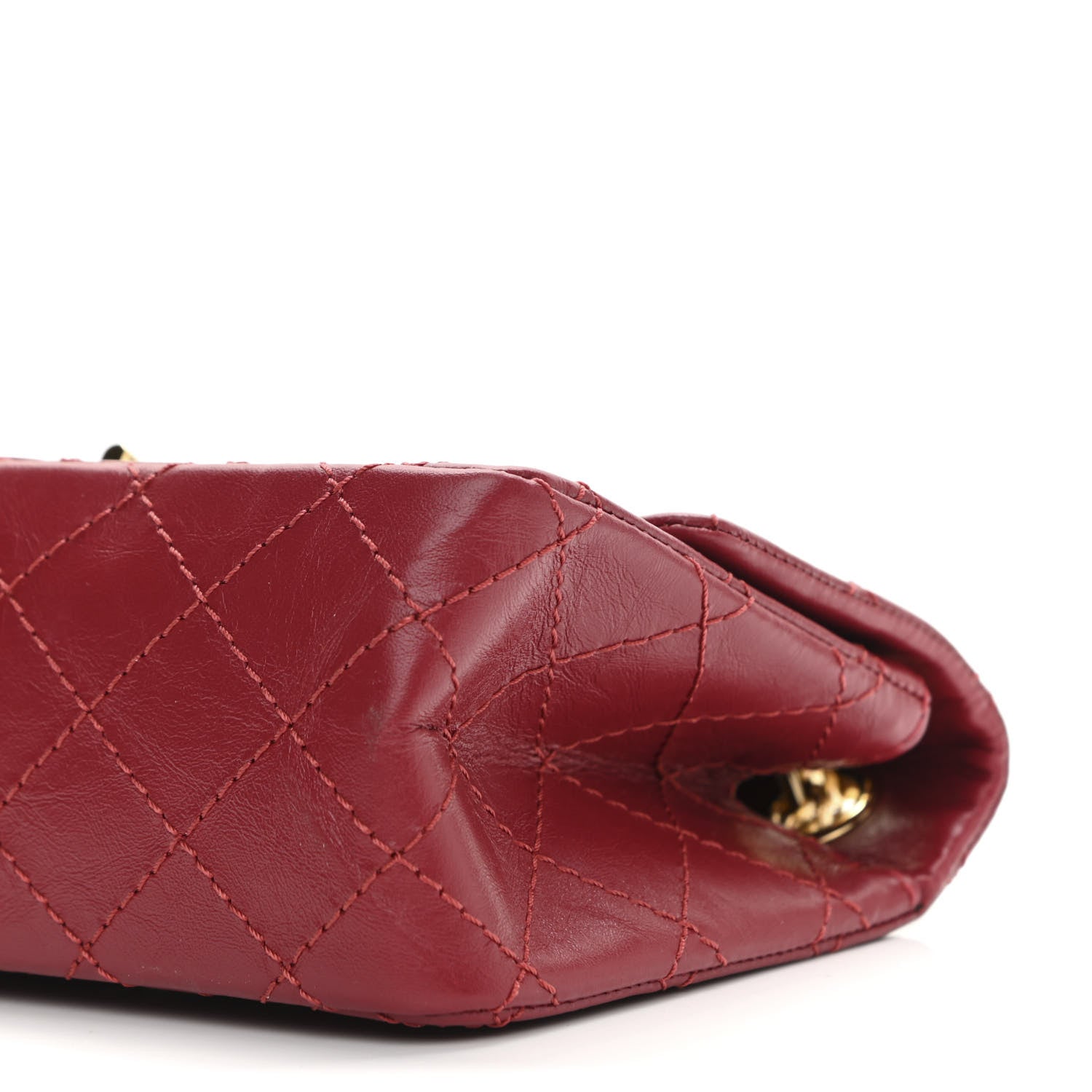 Chanel Aged Calfskin Quilted 2.55 Reissue Mini Flap Red 10 of 11
