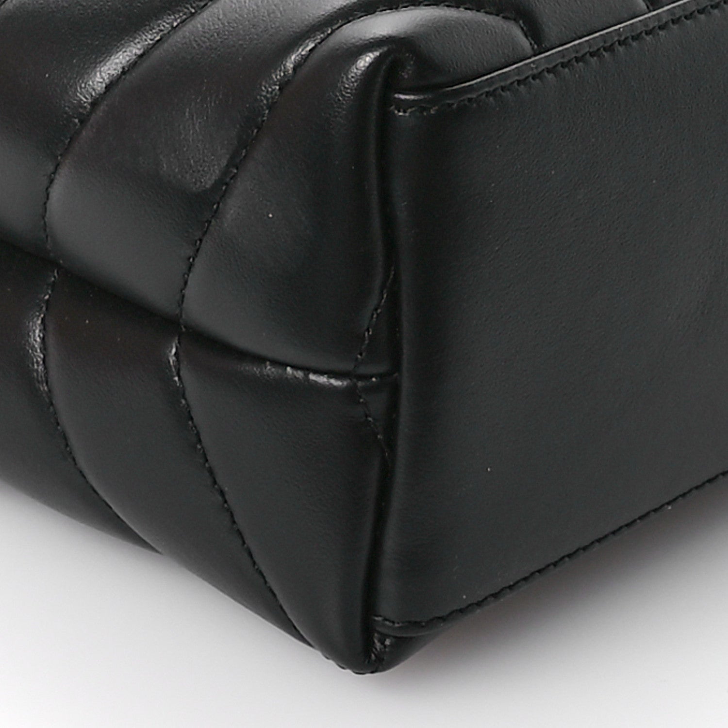 Saint Laurent Calfskin Y Quilted Monogram Small Loulou Chain Satchel Black 9 of 11