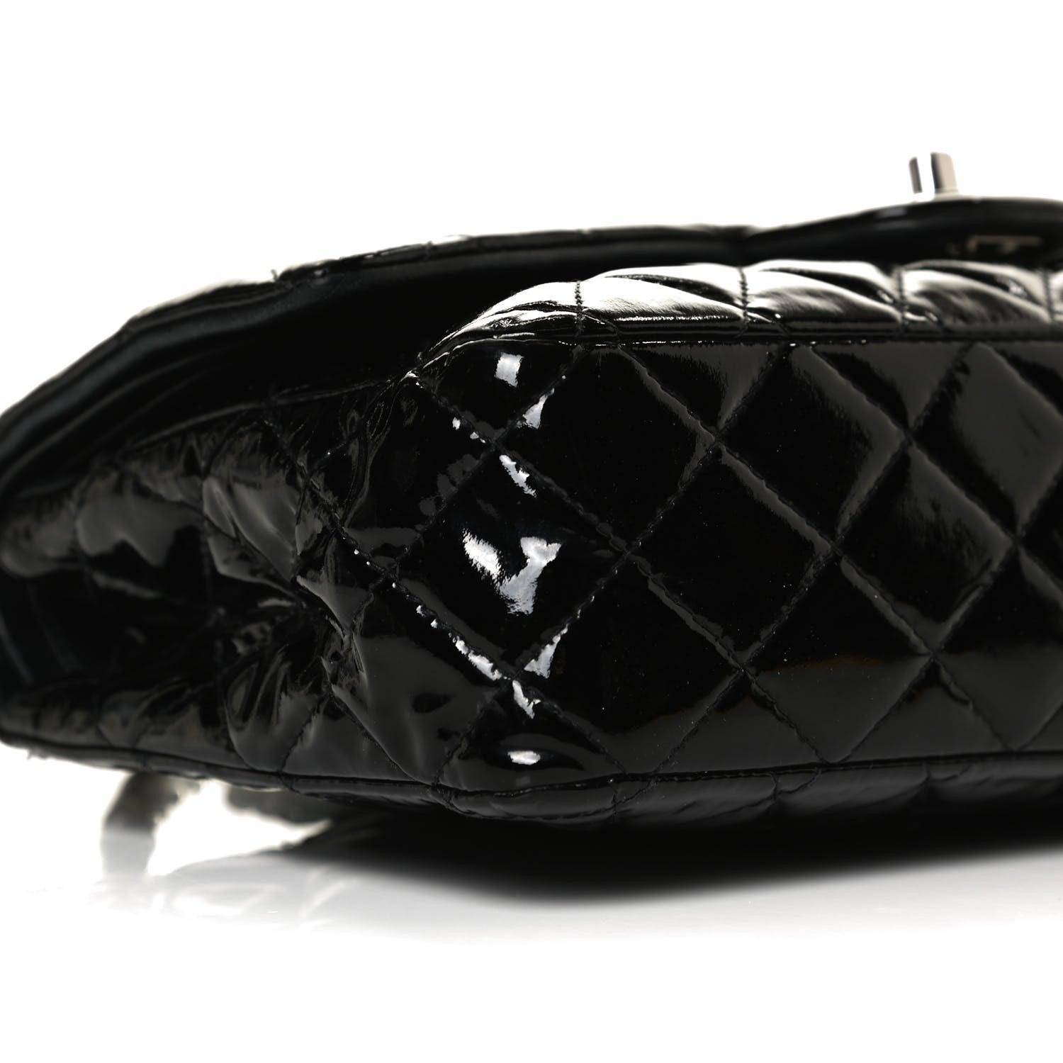 Chanel Patent Quilted Medium Double Flap Black 9 of 13
