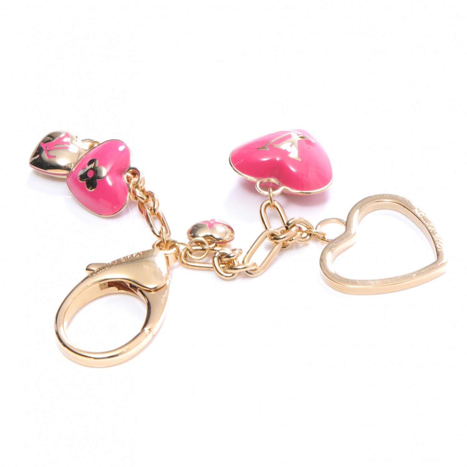 Louis Vuitton Coeurs Heart Bag Charm Key Holder Pink 3 of 3