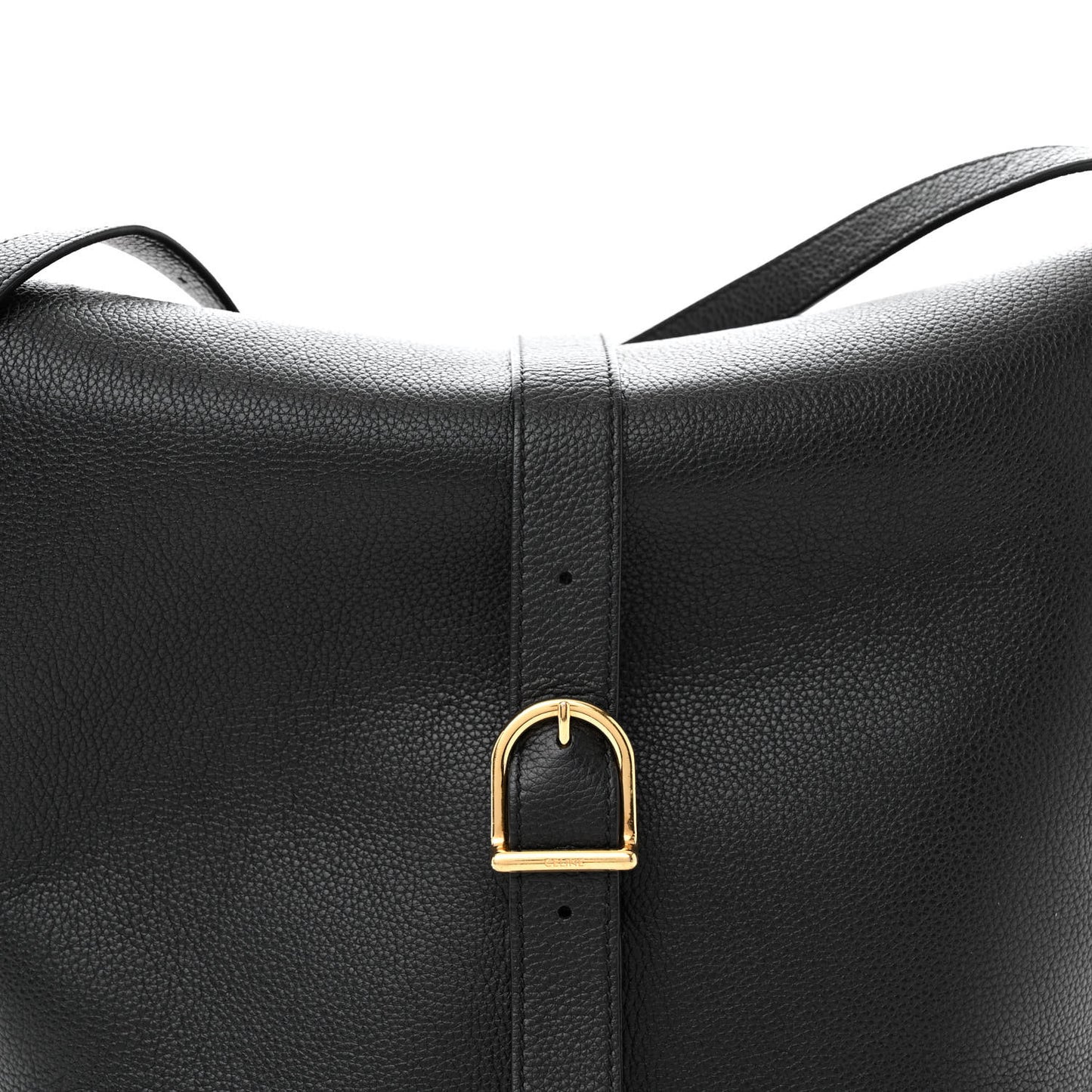 Soft Grained Calfskin Medium Bucket Bag Black