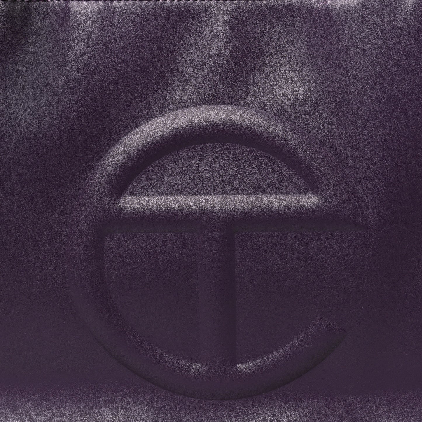 Vegan Leather Medium Shopping Bag Eggplant