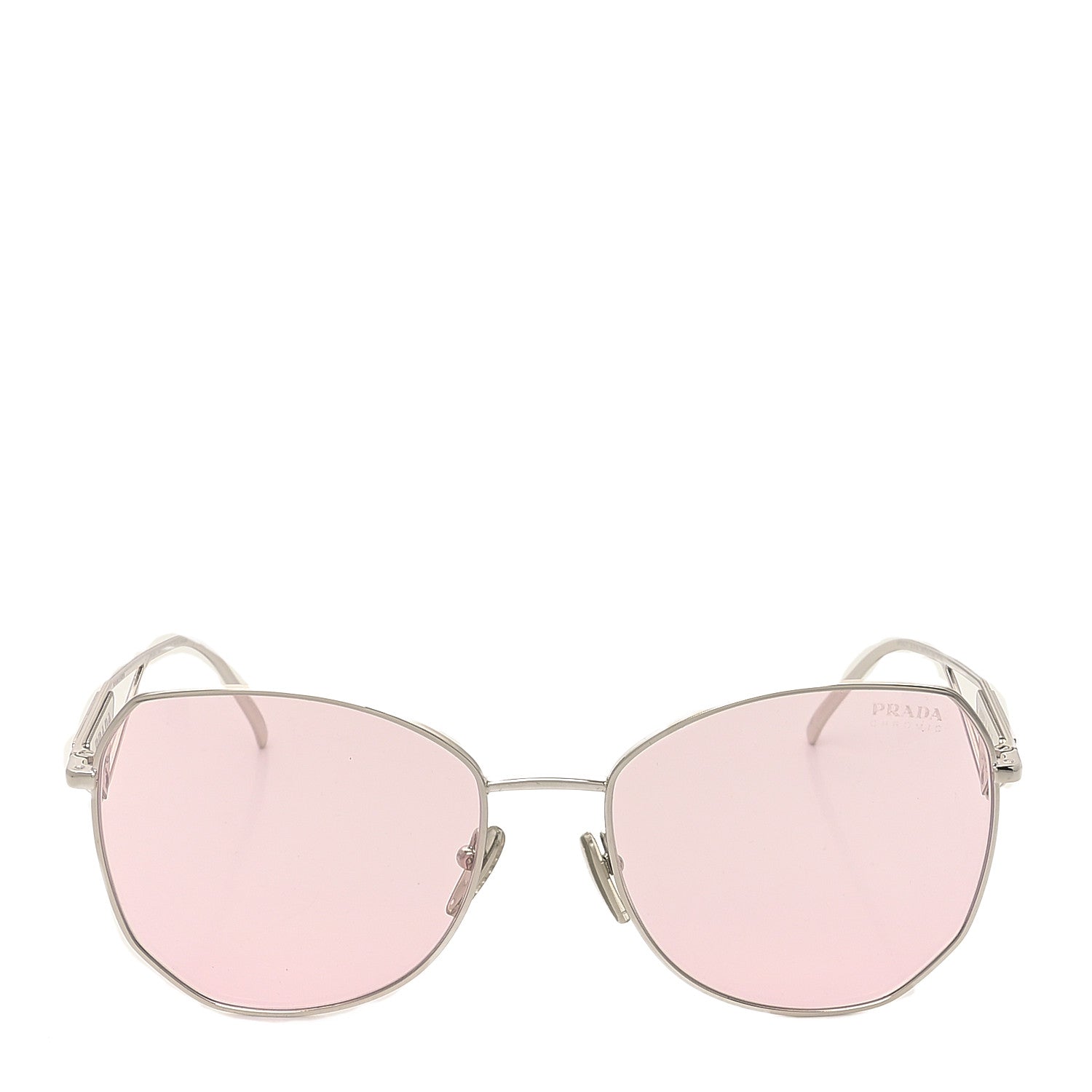 Prada Metal Symbole Triangle Logo Sunglasses SPR57Y Pink 1689639