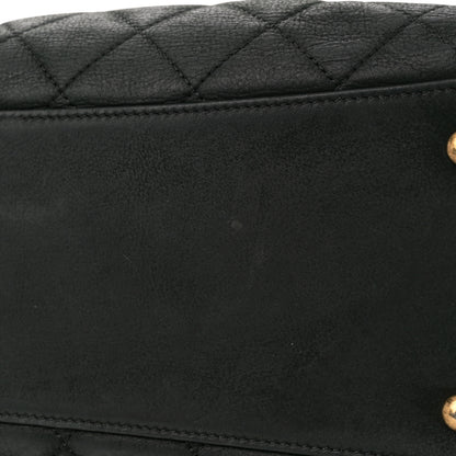 Chanel Iridescent Calfskin Quilted Happy Stitch Shopping Tote Black 11 of 12
