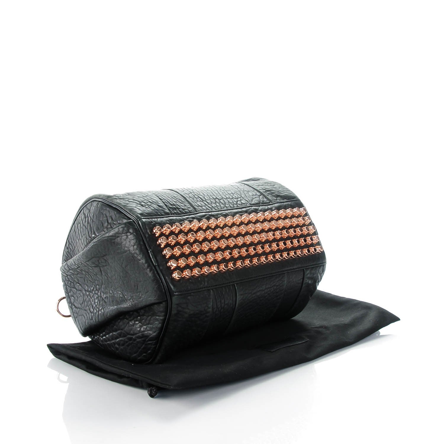 Alexander Wang Pebbled Lambskin Rocco Black Rose Gold Hardware 4 of 7