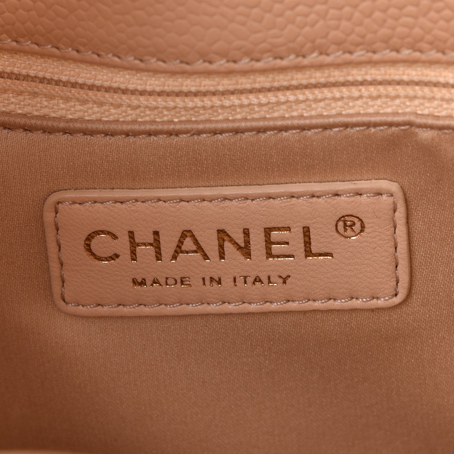 Chanel Caviar Quilted Petit Shopping Tote PST Light Beige 5 of 10