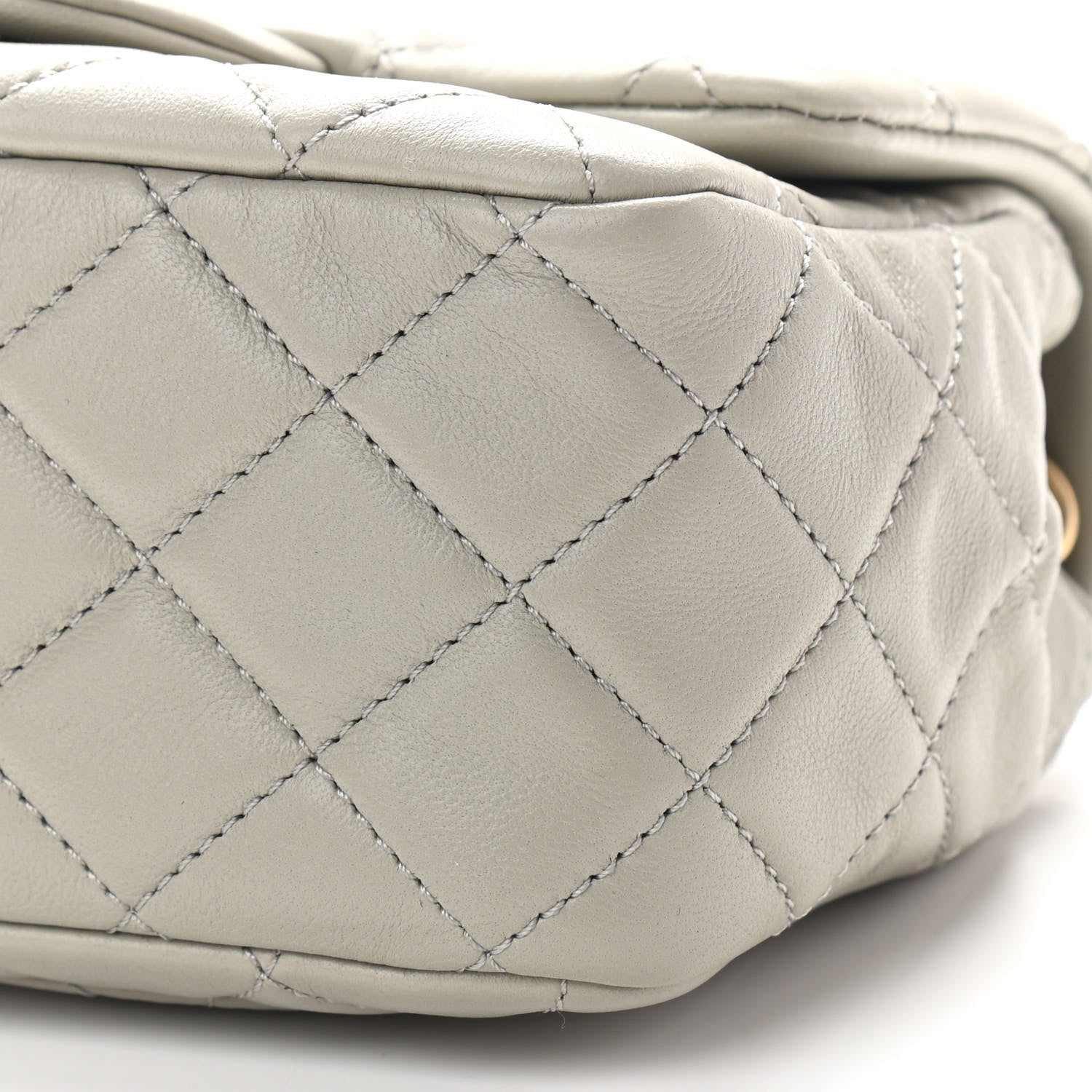 Chanel Lambskin Quilted Mini Pearl Crush Flap Light Grey 6 of 11