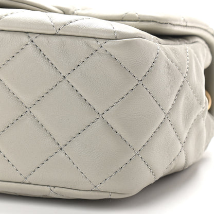 Chanel Lambskin Quilted Mini Pearl Crush Flap Light Grey 6 of 11