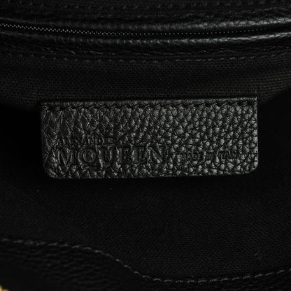 Alexander McQueen Grainy Calfskin Padlock Skull Clutch Black 6 of 7