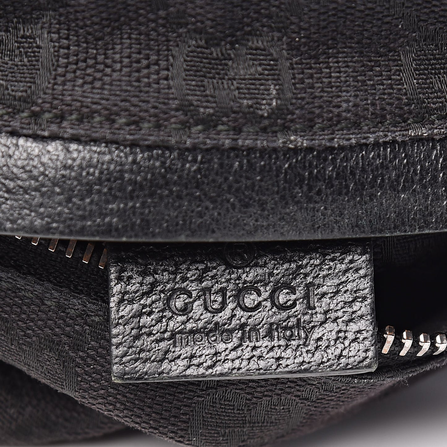 GG Monogram Double Pocket Belt Bag Black