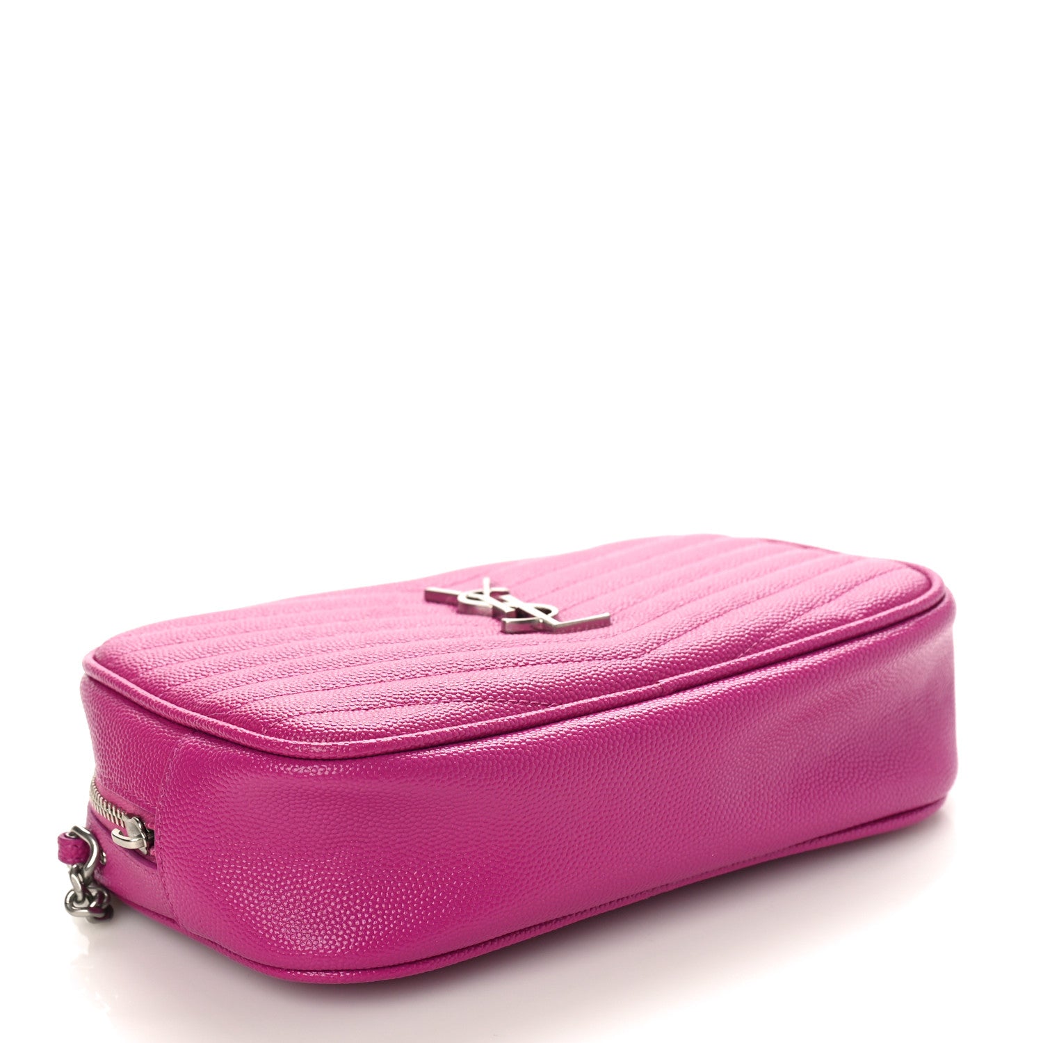Saint Laurent Grain De Poudre Matelasse Monogram Mini Lou Camera Bag Fuxia Electrique 4 of 9