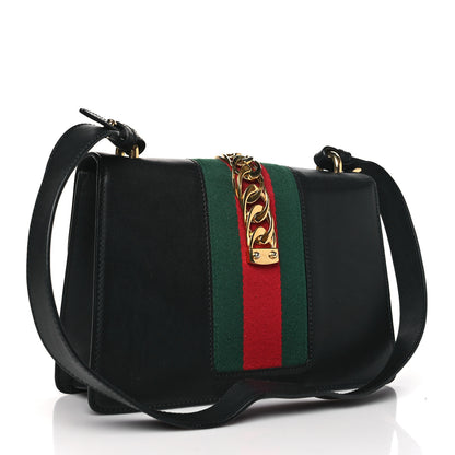 Gucci Calfskin Small Sylvie Shoulder Bag Black 3 of 10