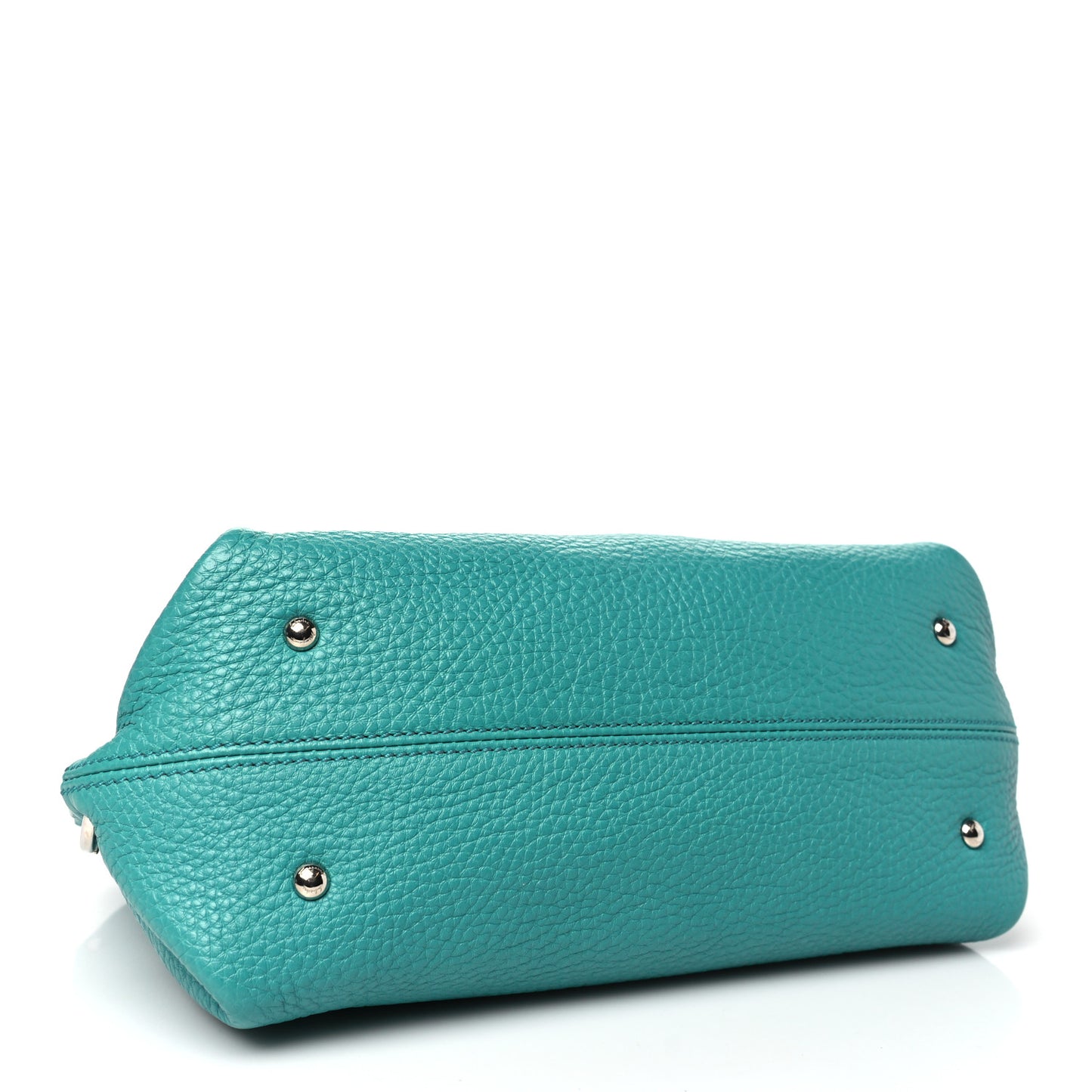 Grained Calfskin Sofia Satchel Teal