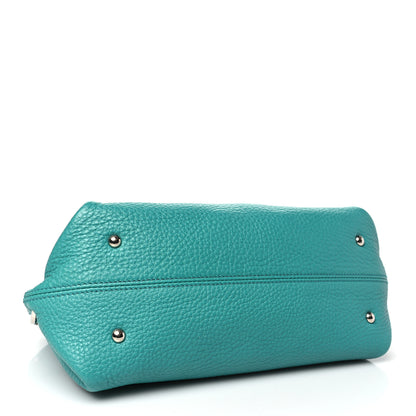 Salvatore Ferragamo Grained Calfskin Sofia Satchel Teal 4 of 10