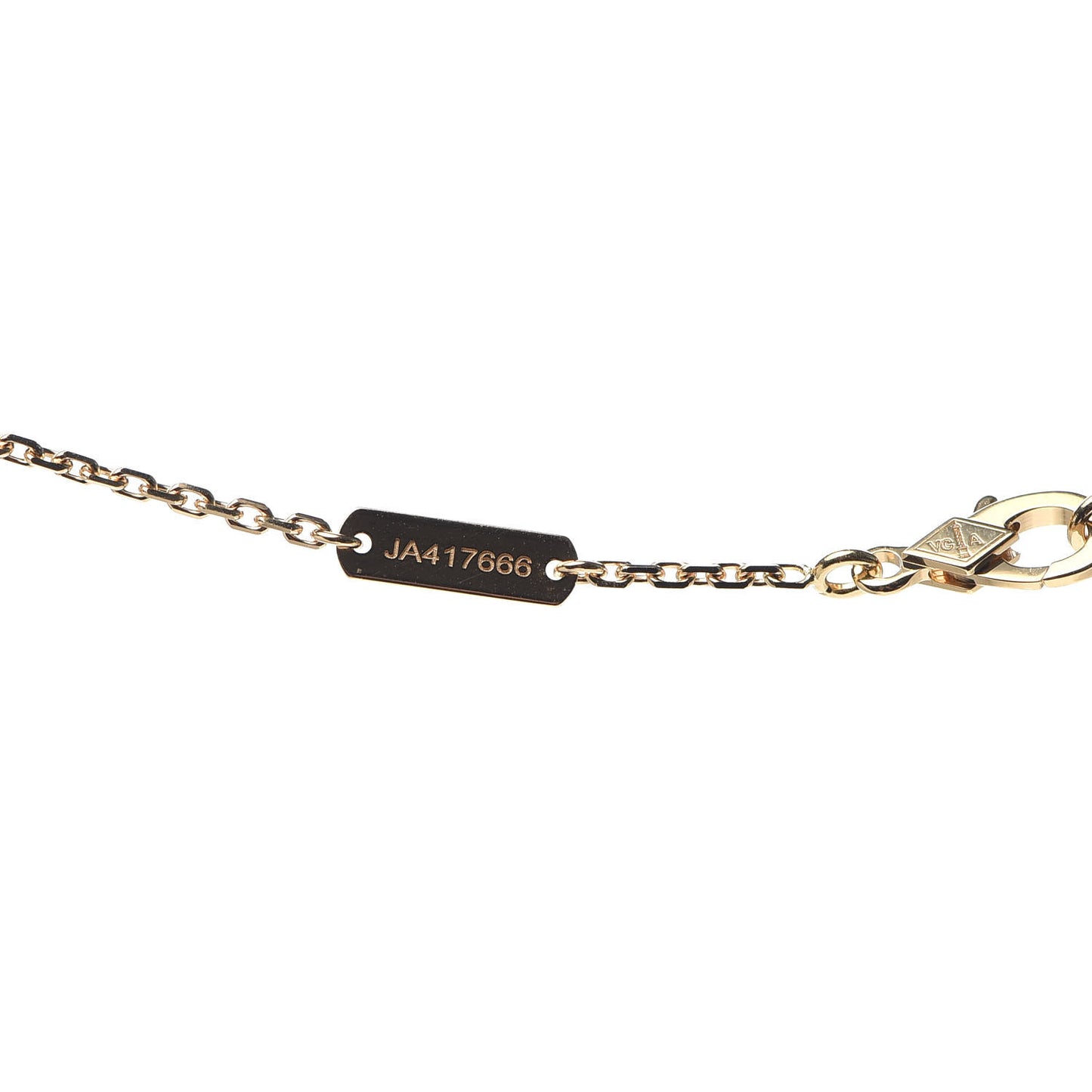 18K Yellow Gold Carnelian Vintage Alhambra Pendant Necklace